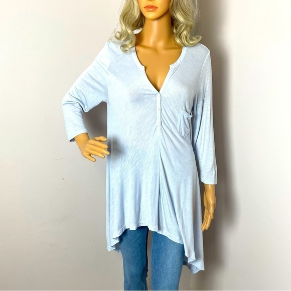 Philosophy V-Neck High-Low Blouse – Blue – Size Medium - Picture 1 of 11